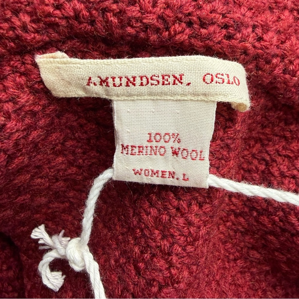 AMUNDSEN 100% Merino Wool Lace Up Hoodie Women's L - Picture 7 of 12
